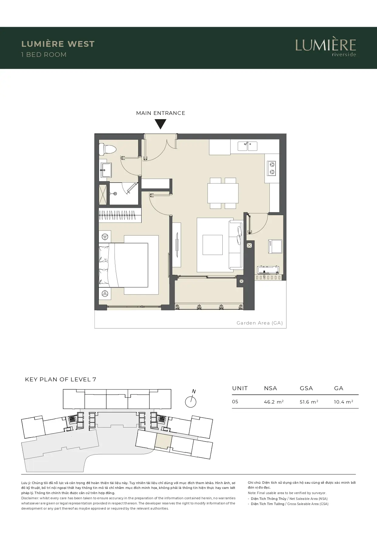 LUMIERE WEST 1 bed room 1