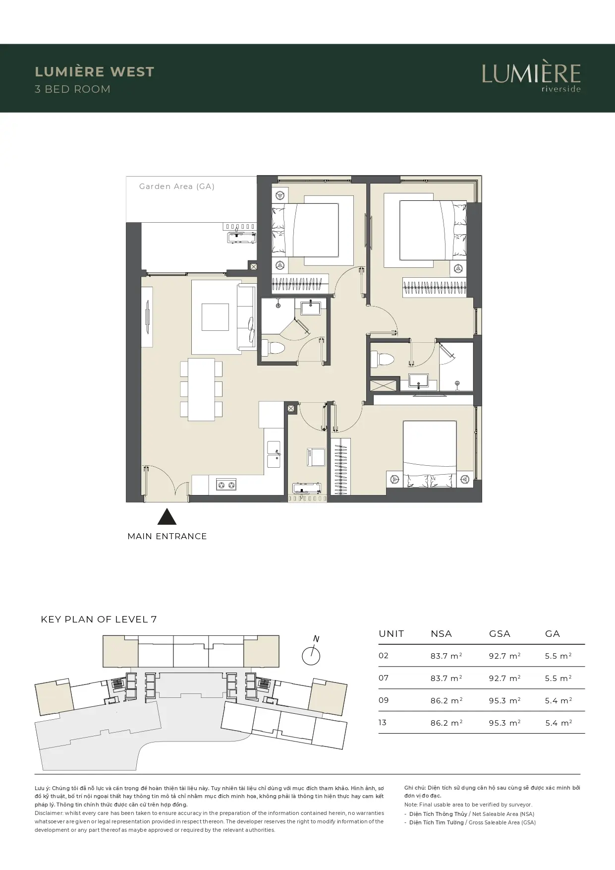 LUMIERE WEST 3 bed room 1