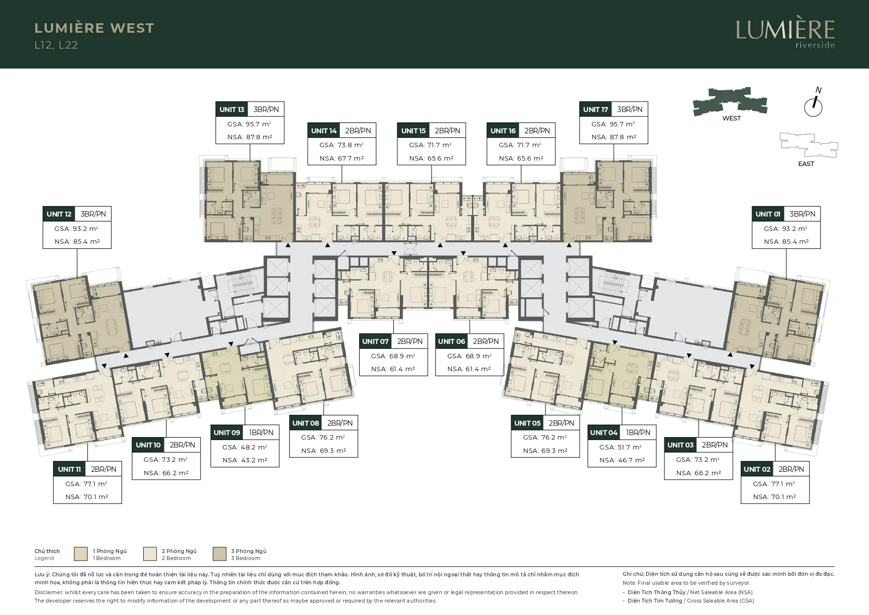 Lumiere West Floor L12 L22 Masterise LUMIERE Riverside