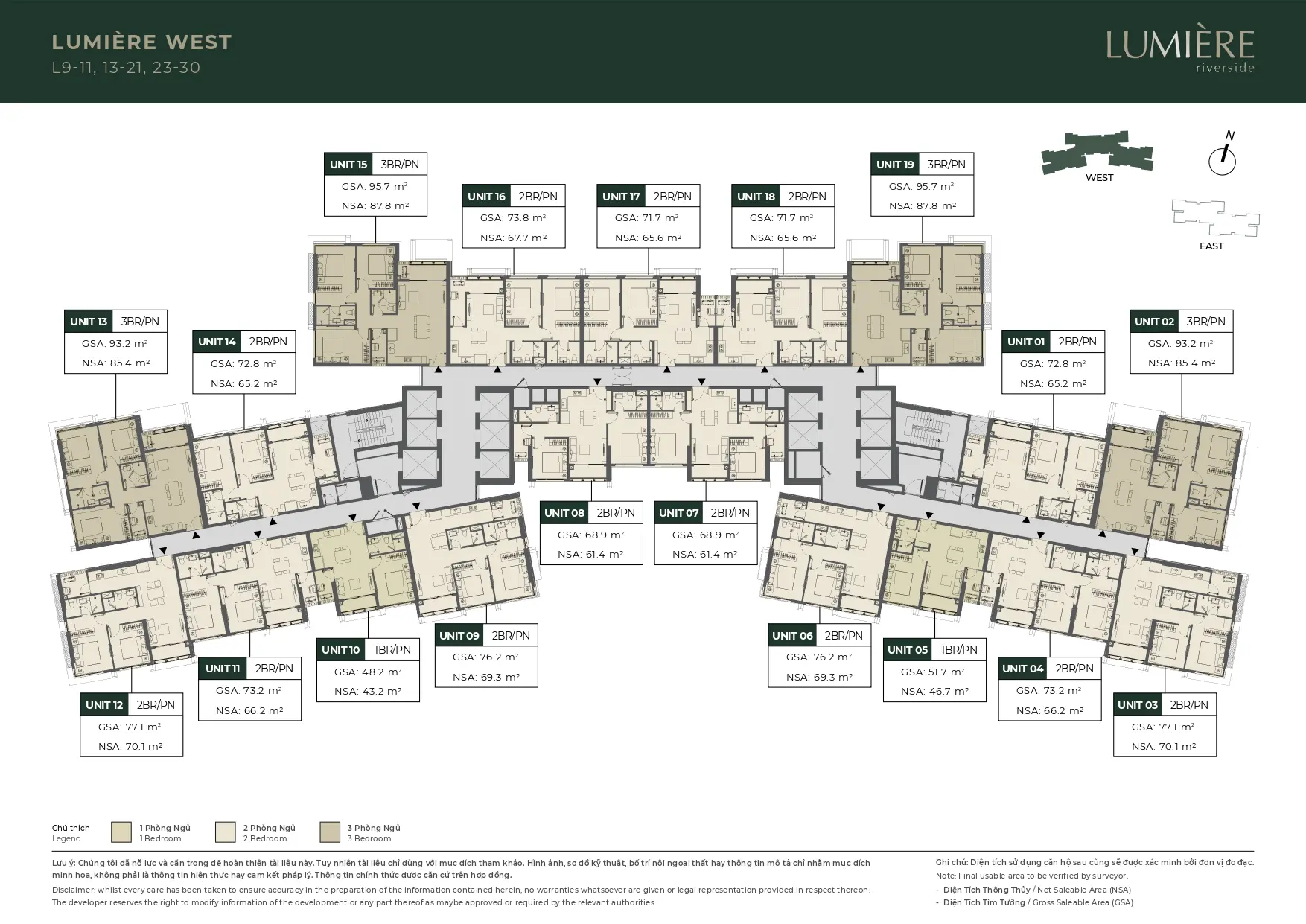 Lumiere West Floor L9 L30 Masterise LUMIERE Riverside